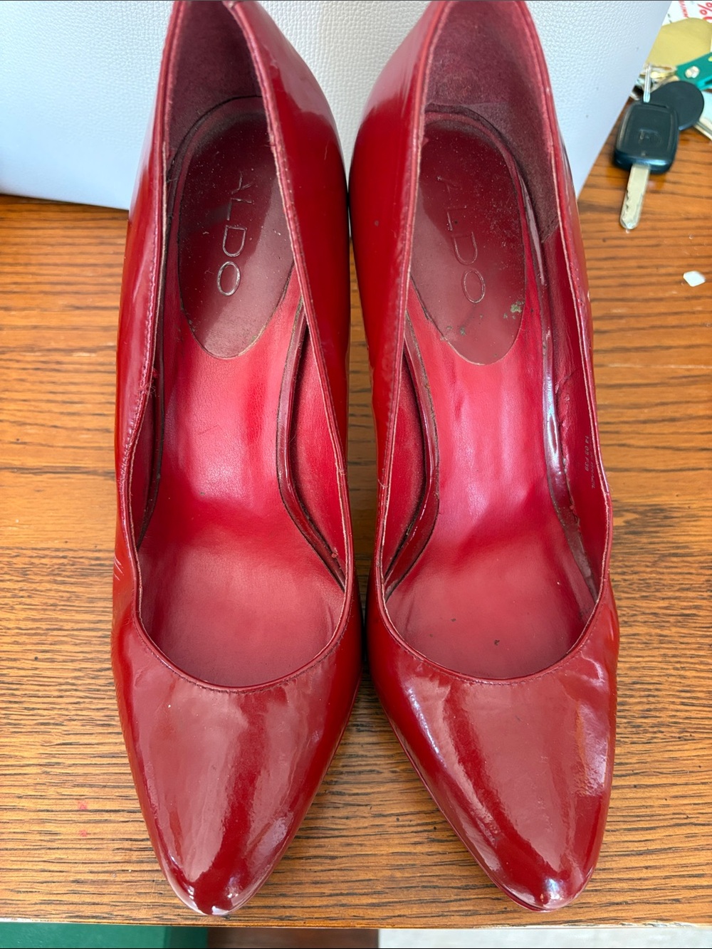 ALDO Red Patent Leather Pointed Pumps